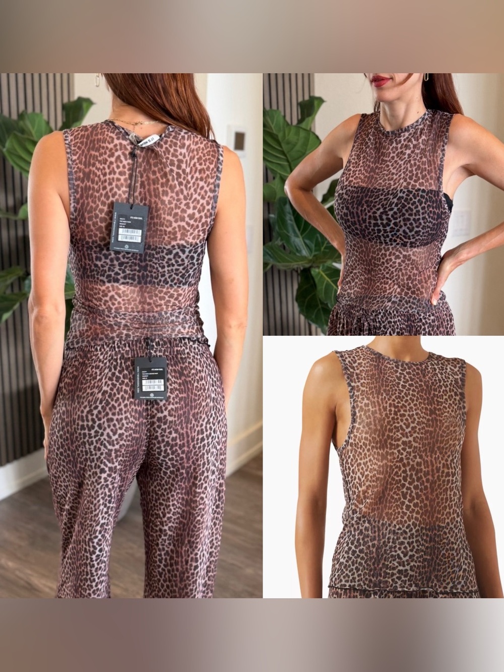 REVOLVE It’s now cool the mesh tank top wildcat NWT
